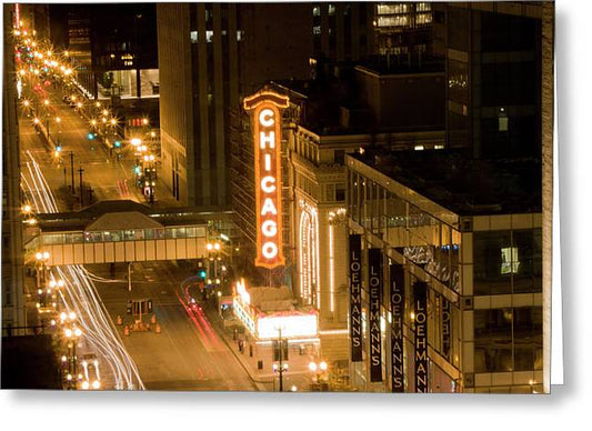 Chicago at Night - Greeting Card