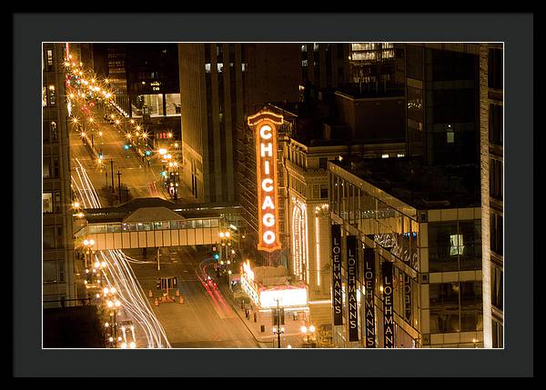 Chicago at Night - Framed Print