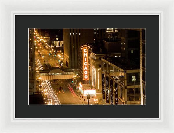 Chicago at Night - Framed Print