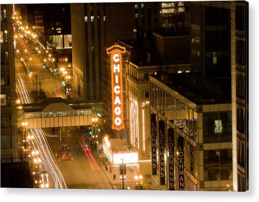 Chicago at Night - Acrylic Print