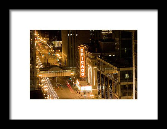 Chicago at Night - Framed Print