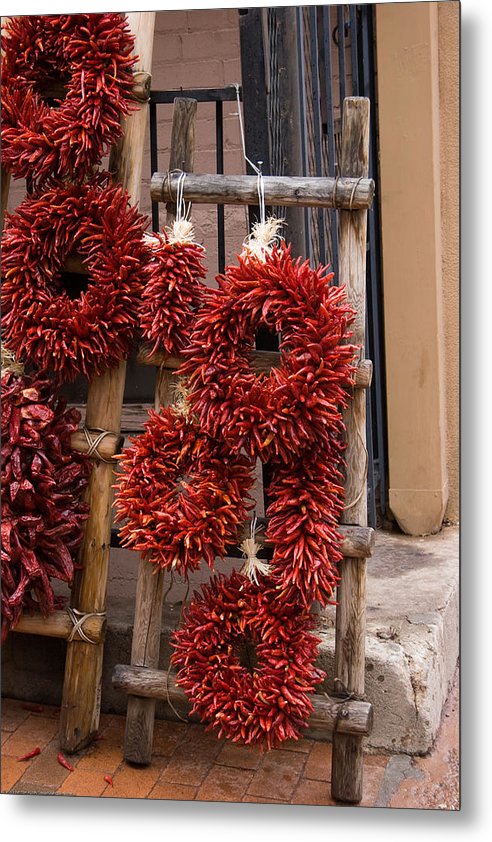 Chile Ristras - Metal Print